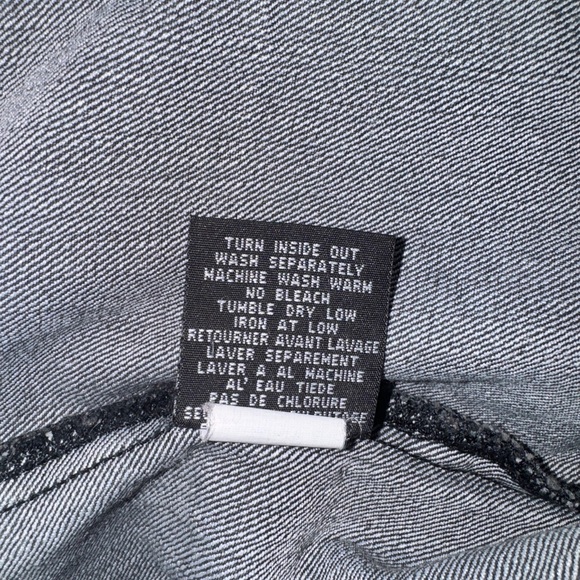 Y2K Dynamite Gray Moto Soft Denim Jacket - size M - Picture 8 of 9